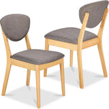 Mid Century Modern Upholstered Dining Chairs Set Of 2