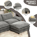Modular Sectional Sofa With Reversible Ottoman Comfort