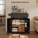 Versatile Kitchen Island Cart with Adjustable Shelf and Storage