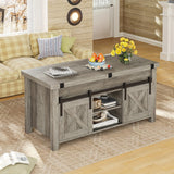 Farmhouse Lift Top Coffee Table with Hidden Storage Solutions