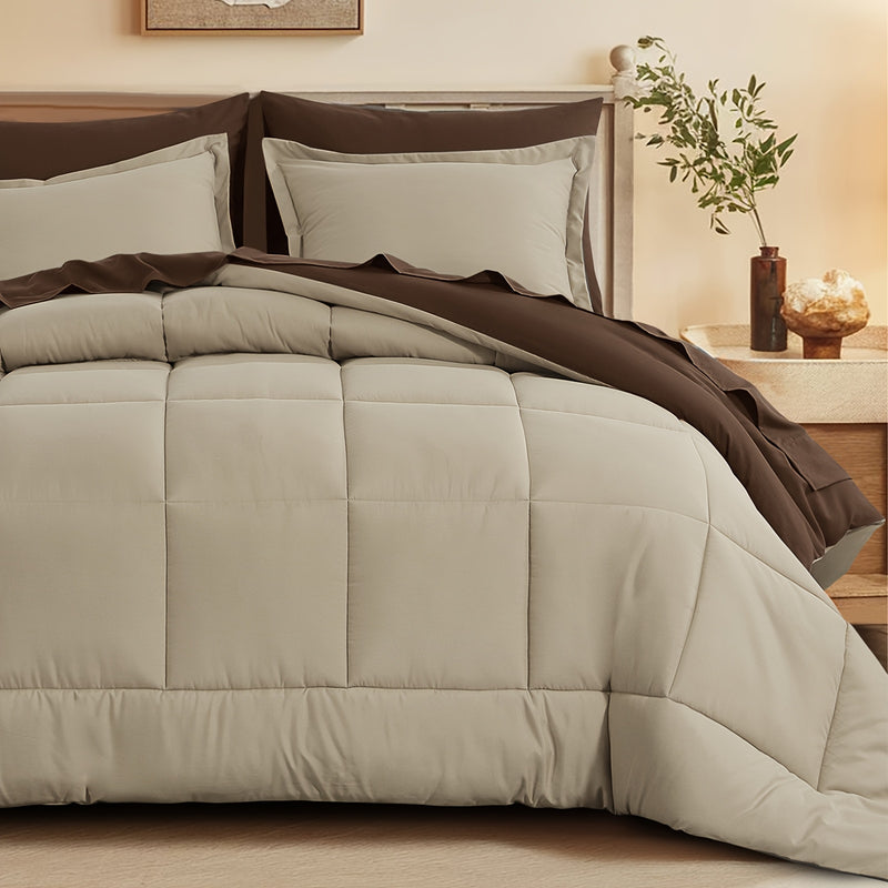 Luxurious Reversible Bedding Set Microfiber Bed in a Bag
