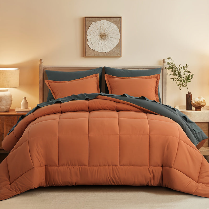 Luxurious Reversible Bedding Set Microfiber Bed in a Bag