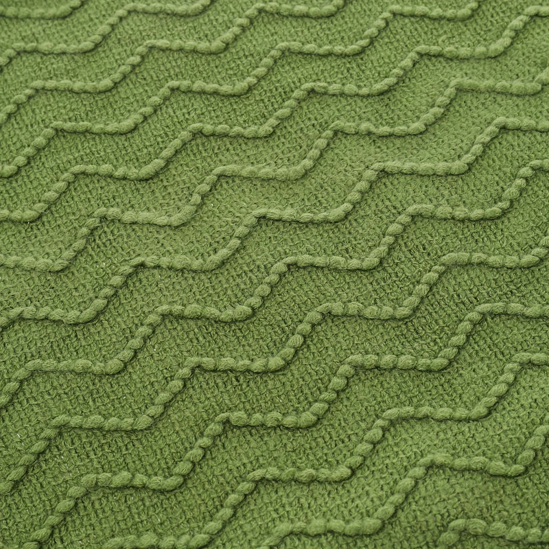 Cozy Boho Textured Throw Blanket with Tassels for Living Room