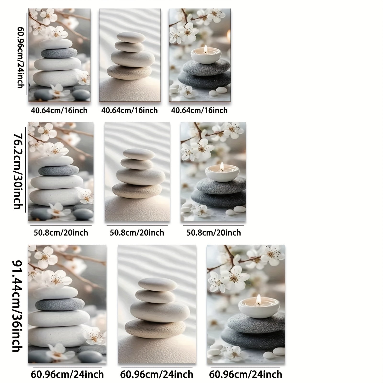 Mirrors and Frames/Modern Zen Canvas Wall Art for Stylish Home Decor