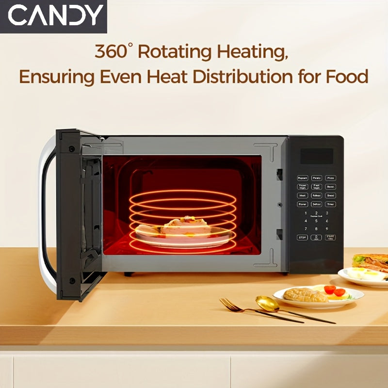 Candy Compact Countertop Microwave with 9 Cooking Presets
