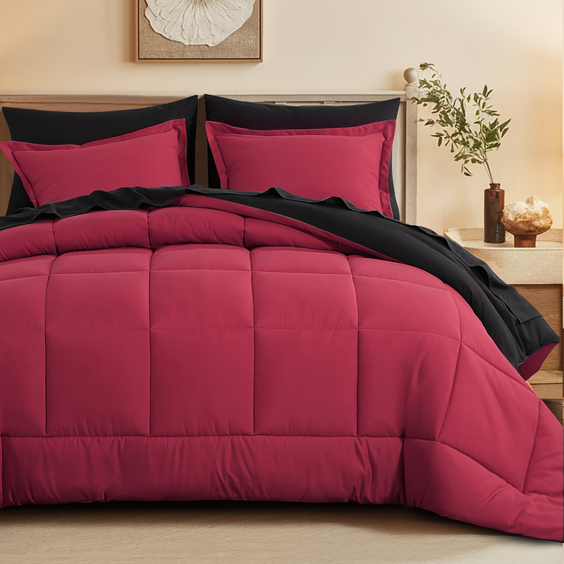 Luxurious Reversible Bedding Set Microfiber Bed in a Bag