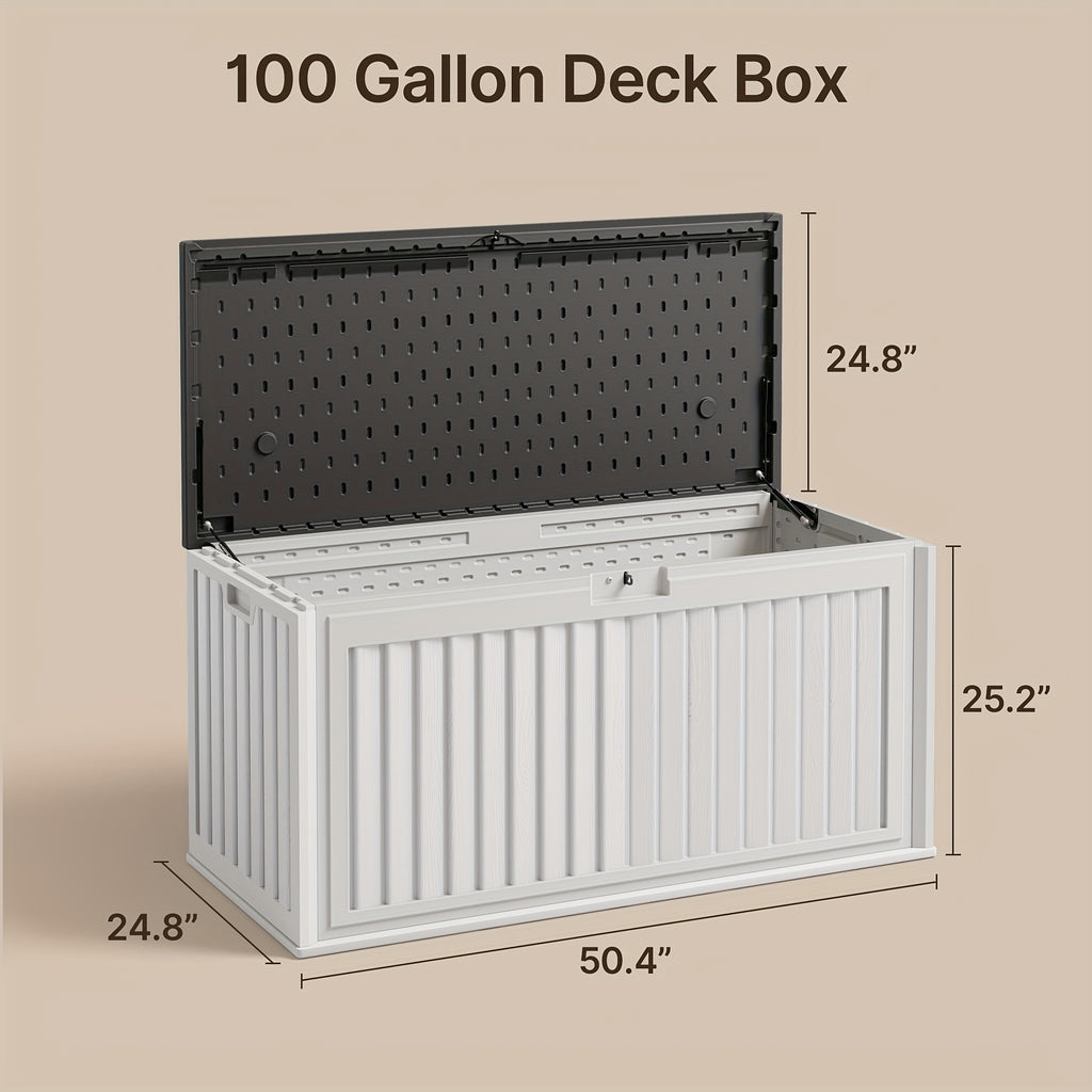 Heavy-Duty Outdoor Storage Box for Cushions and Tools