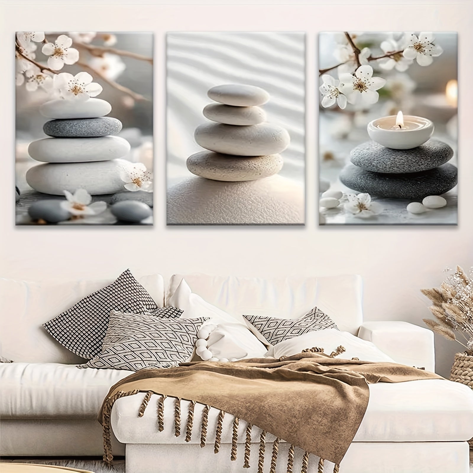 Mirrors and Frames/Modern Zen Canvas Wall Art for Stylish Home Decor