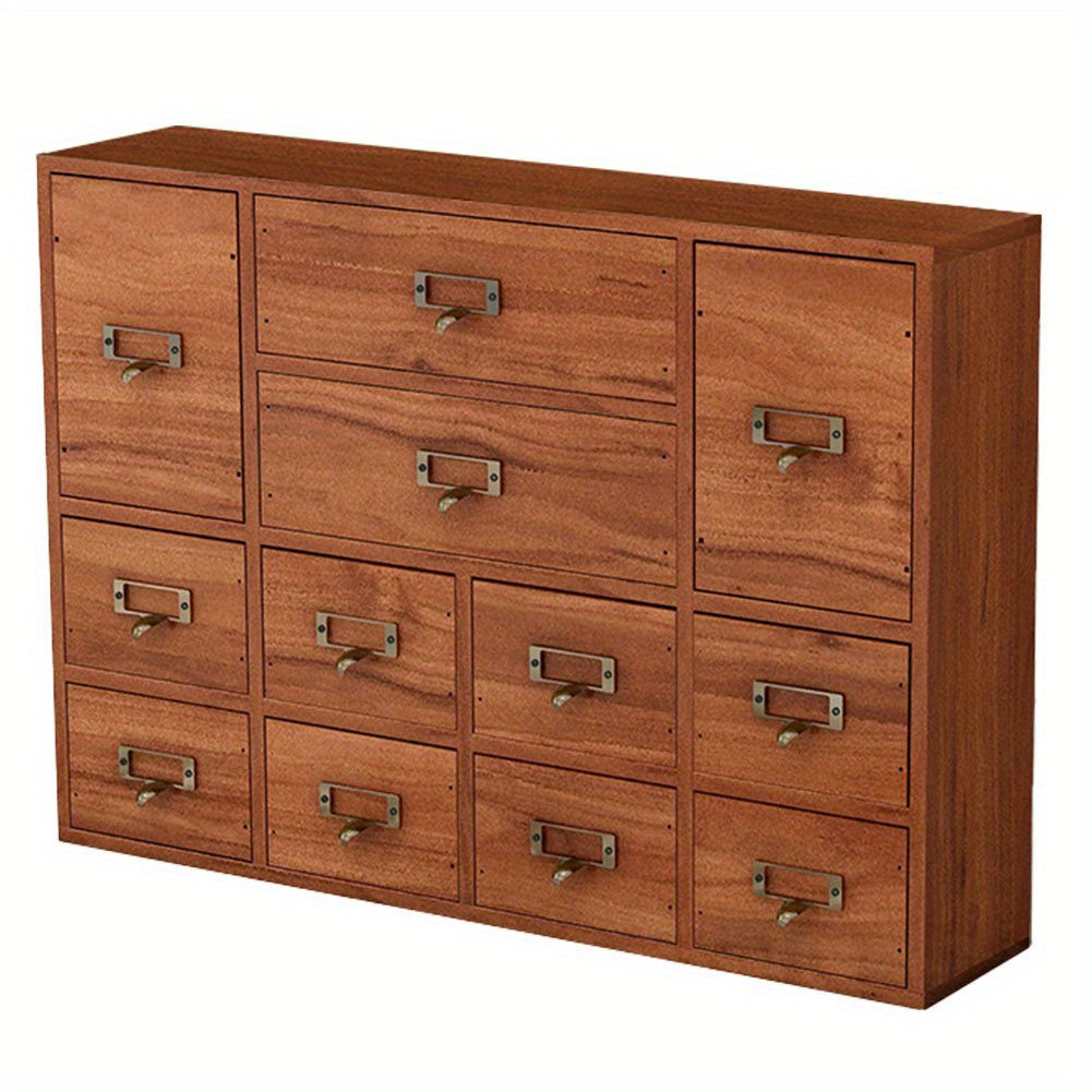 Vintage 12 Drawer Cosmetics Storage Organizer for Home and Office