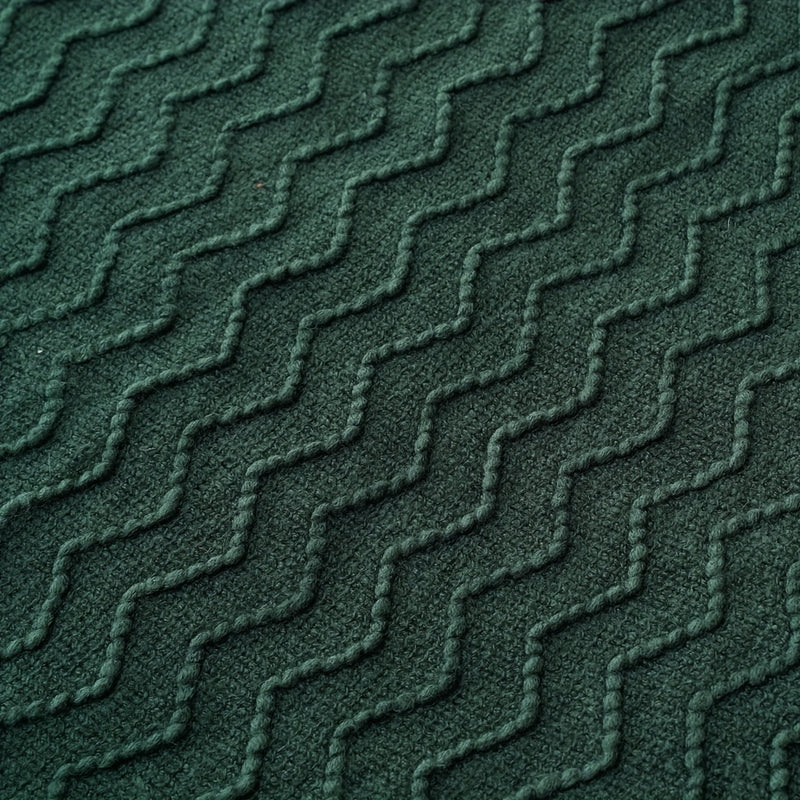 Cozy Boho Textured Throw Blanket with Tassels for Living Room