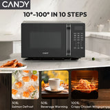 Candy Compact Countertop Microwave with 360 Degree Rotation Technology