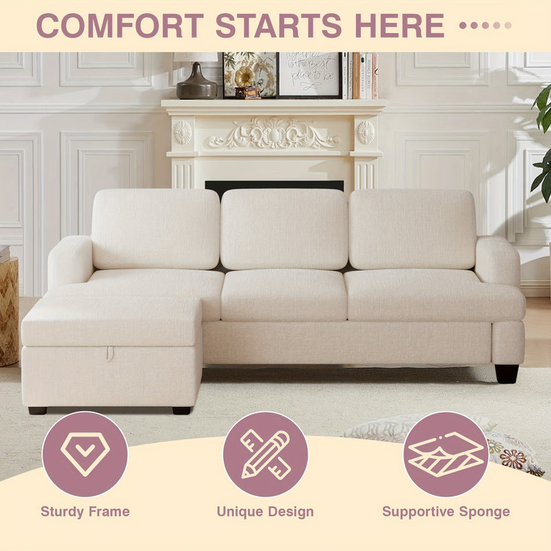 Actflame Modern Modular Sectional Cloud Couch With Ottoman