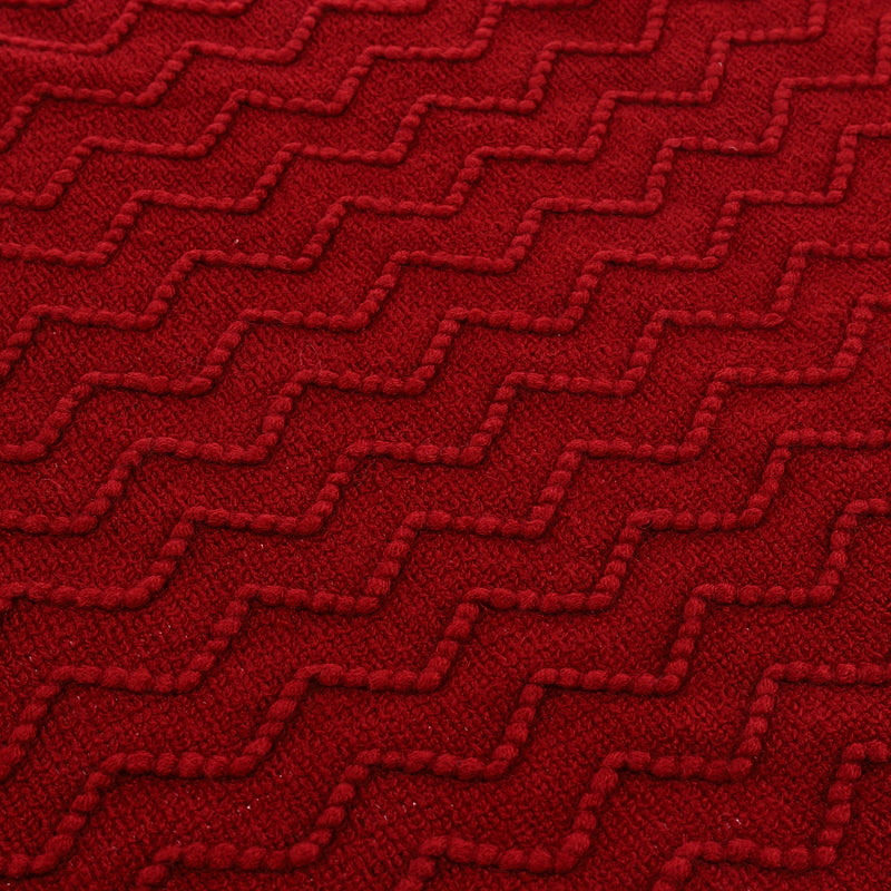 Cozy Boho Textured Throw Blanket with Tassels for Living Room