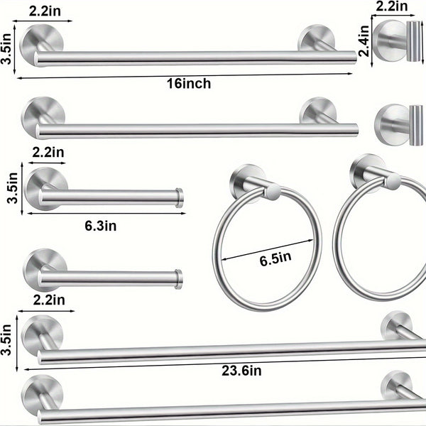 Modern 10 Piece Bathroom Accessory Set for Stylish Home Decor