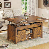 Farmhouse Lift Top Coffee Table with Hidden Storage Solutions