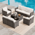 Outdoor Wicker Patio Furniture Set with Hidden Storage and Comfort