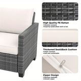 Outdoor Wicker Patio Furniture Set with Hidden Storage and Comfort