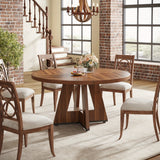 Rustic Round Farmhouse Dining Table for Cozy Family Meals