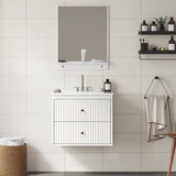 Modern Bathroom Vanity Sink Cabinet with Fluted Drawers