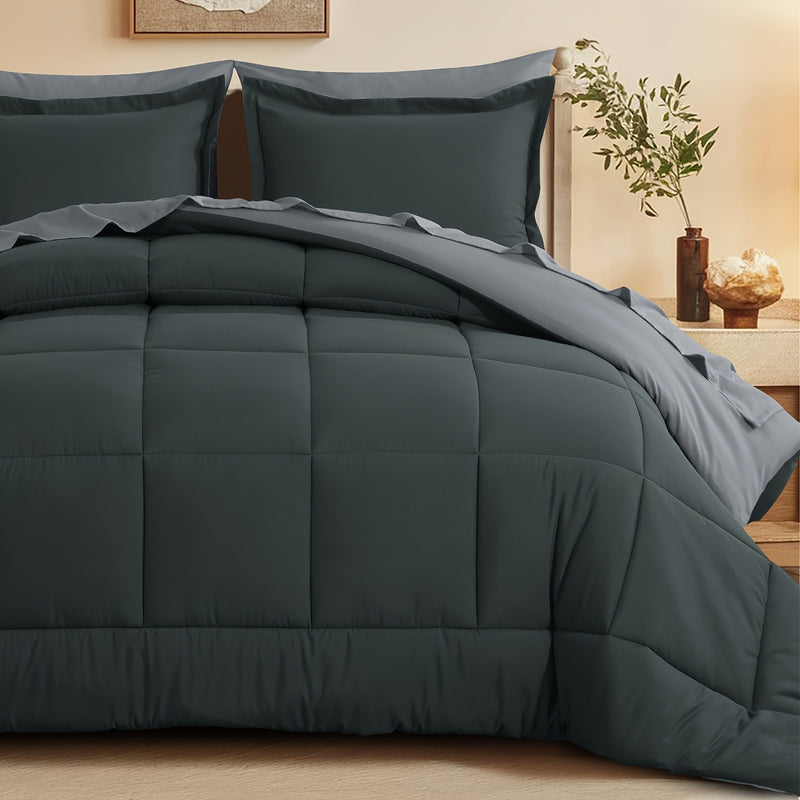 Luxurious Reversible Bedding Set Microfiber Bed in a Bag