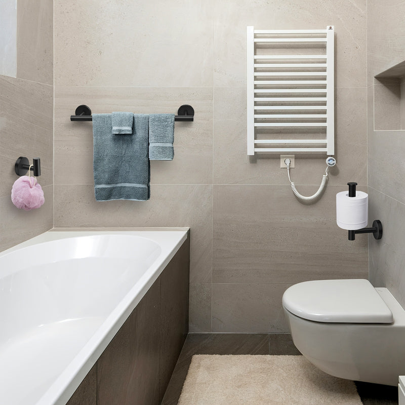 Matte Black Bathroom Hardware Set Stainless Steel Accessories Kit