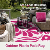 Reversible Outdoor Rug for Camping Beach Garden and Picnics