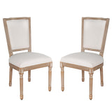 Polar Aurora Beige Fabric Dining Chairs Set of Four
