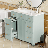 Stylish Bathroom Vanity with Ceramic Sink and Soft Close Doors