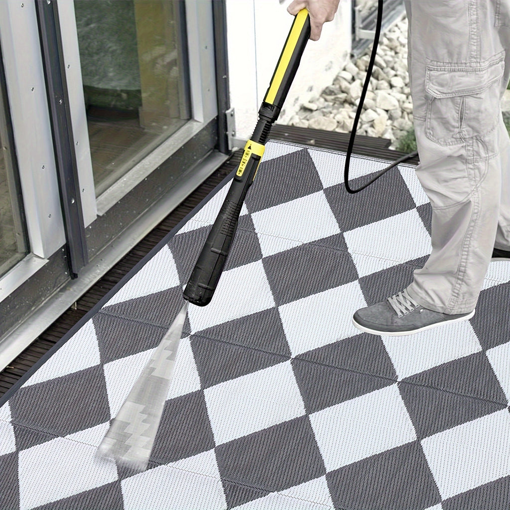 Outdoor Non Slip Area Rug for Camping and Patio Use